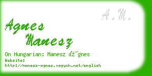 agnes manesz business card